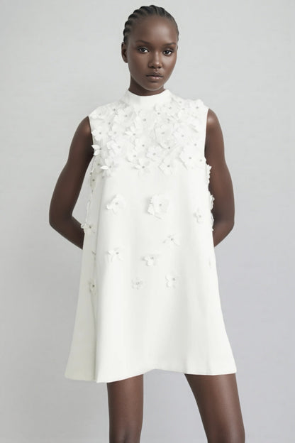 Eulalia Faux-flower Mini Dress
