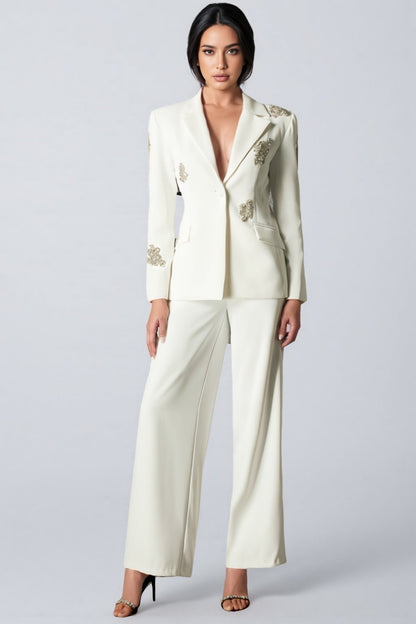 Vena Diamond-Studded Blazer Set