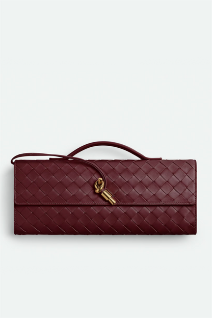 Solid Faux Leather Tote Clutch