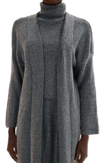 Long Sleeve Cardigan & High Neck Sleeveless Top & Maxi Skirt Set