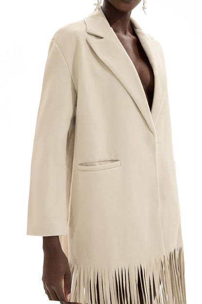 Woolen Flapped Midi Coat With Belt