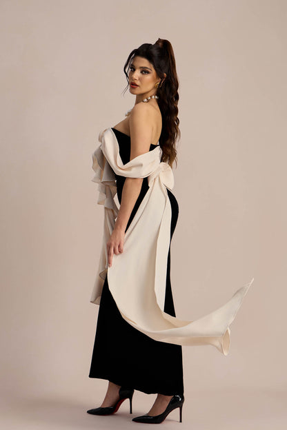 Ophelia Strapless Ribbon Maxi Dress