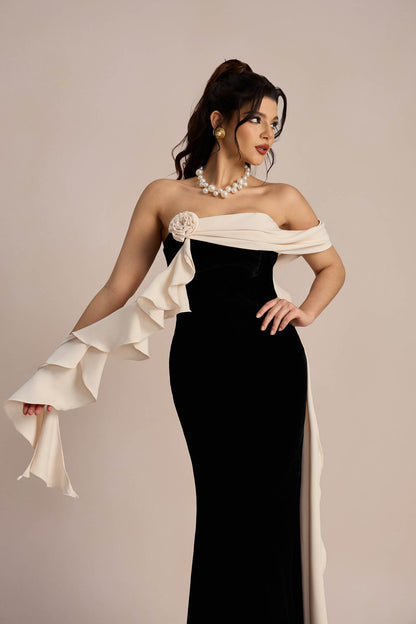 Ophelia Strapless Ribbon Maxi Dress