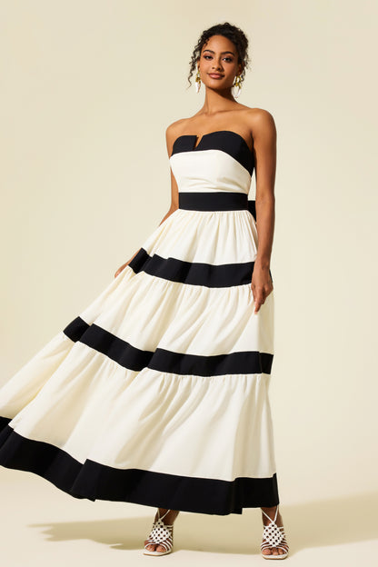 Frill Bow Sleeveless Maxi Dress