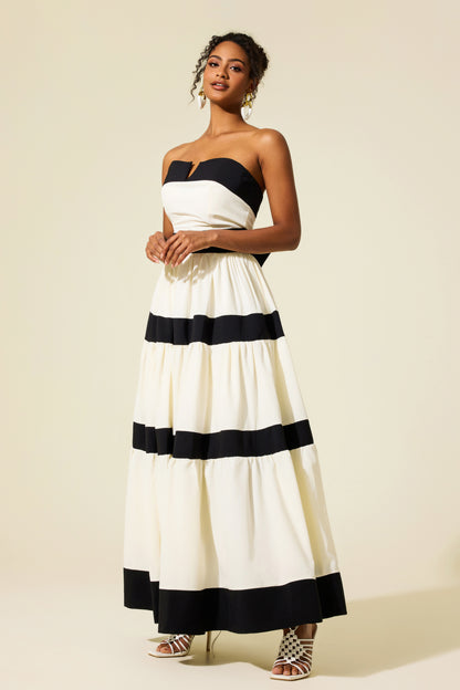 Frill Bow Sleeveless Maxi Dress
