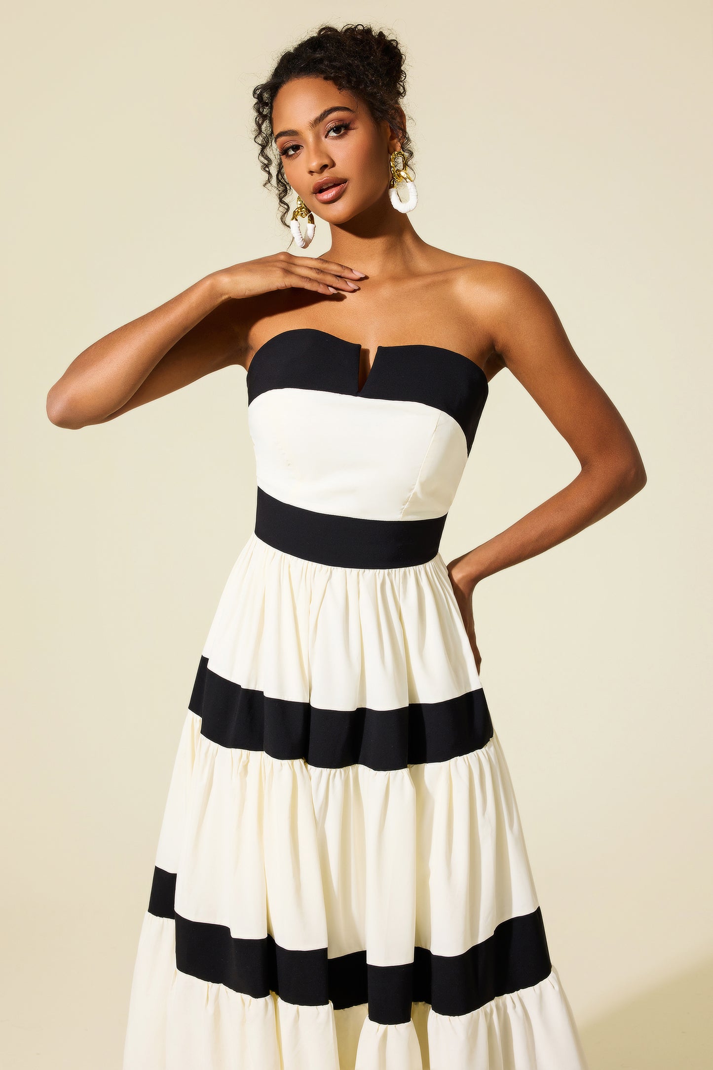 Frill Bow Sleeveless Maxi Dress
