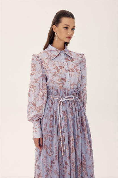 Judith Floral Printed Pleated Skirt Set