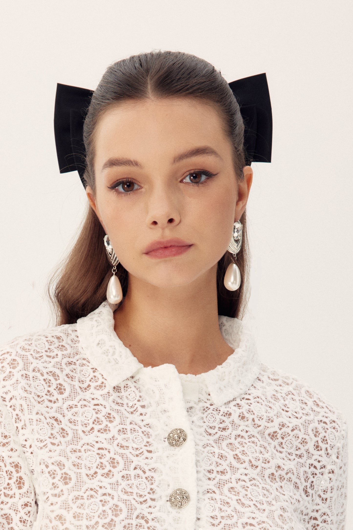 Gabardine Solid Bowknot Hair Clip