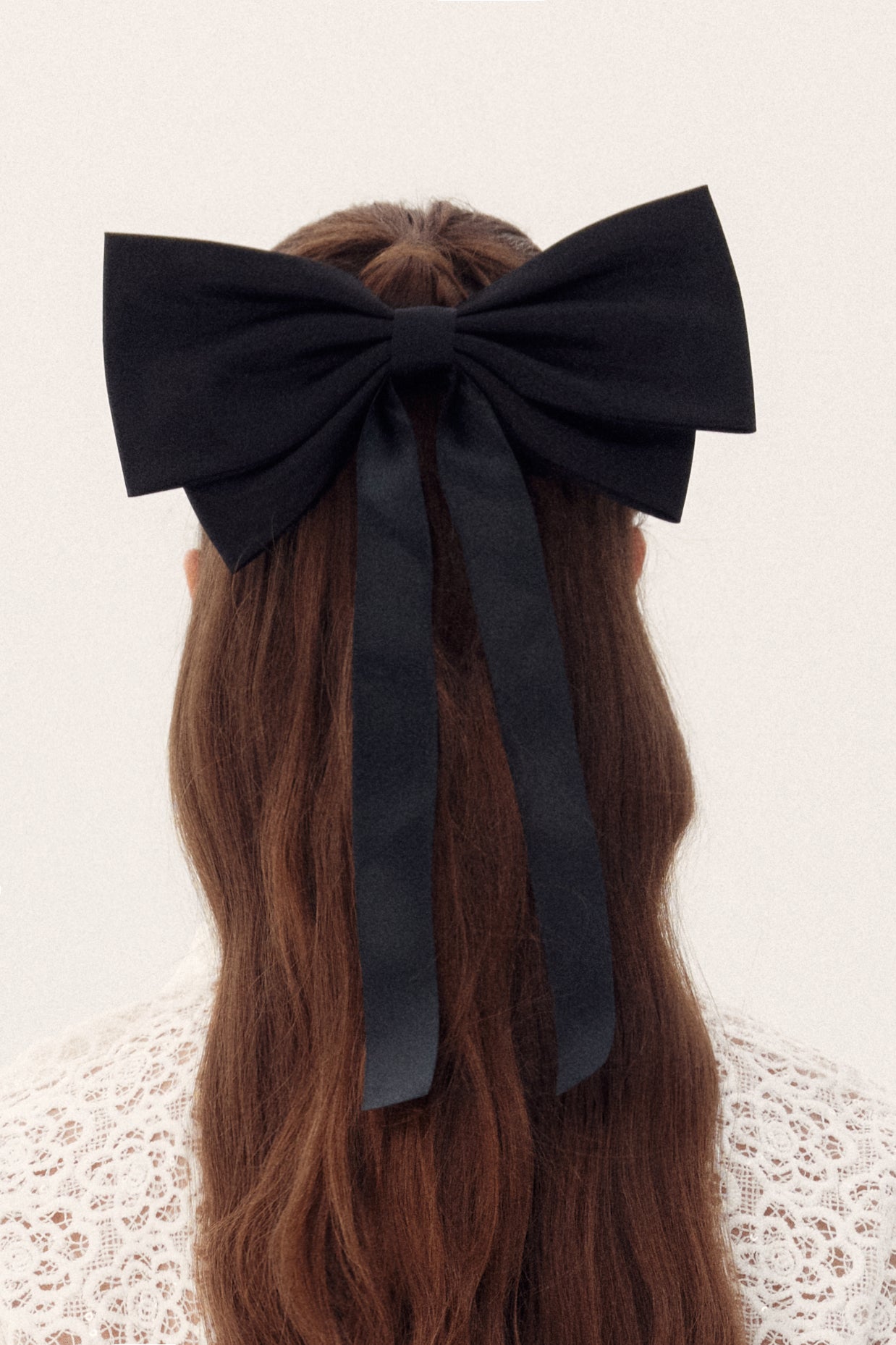 Gabardine Solid Bowknot Hair Clip