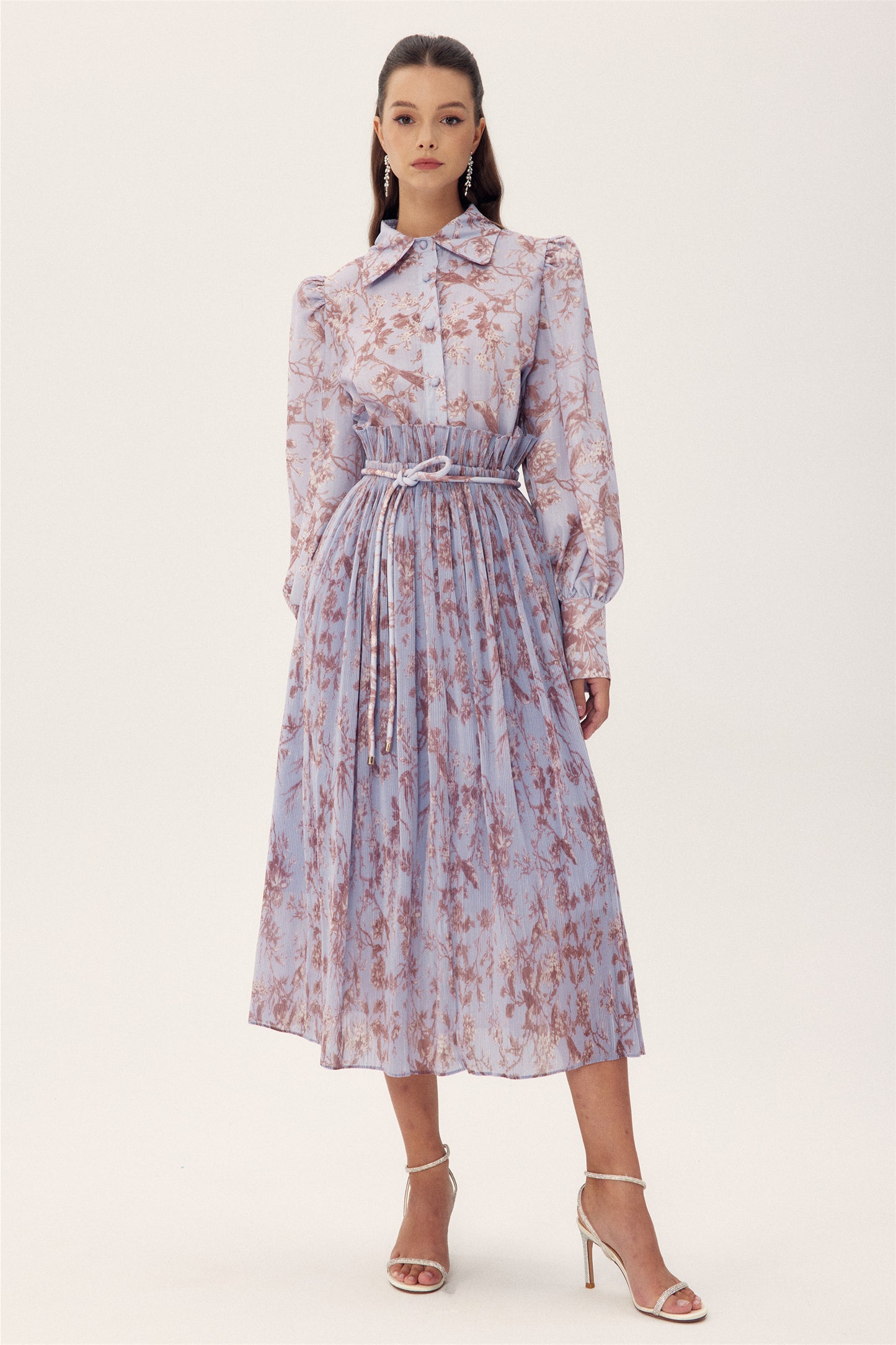 Judith Floral Printed Pleated Skirt Set