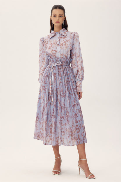 Judith Floral Printed Pleated Skirt Set