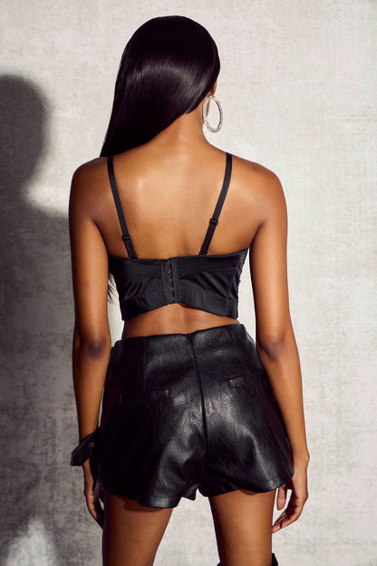 Teresa Mirror Pearls Bustier Top
