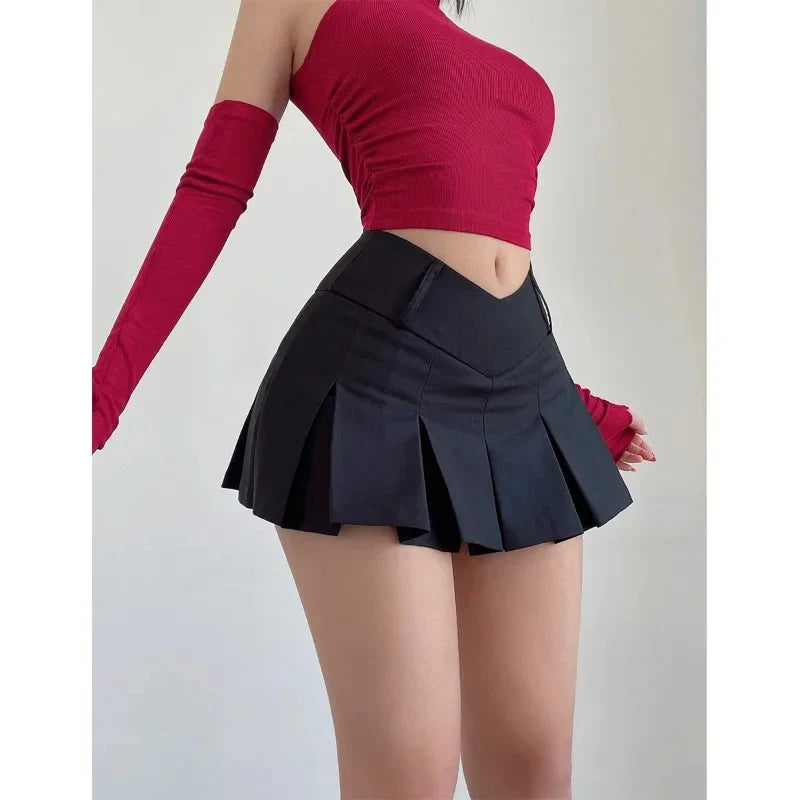 Micro A-Line V Waist Skirt
