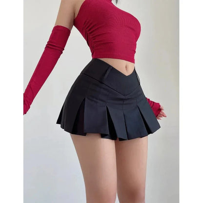 Micro A-Line V Waist Skirt