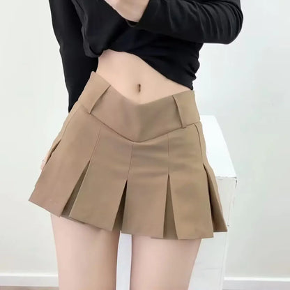 Micro A-Line V Waist Skirt