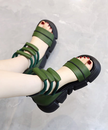 2025 Brown Open Toe Platform Sole Casual Roman Cool Boots