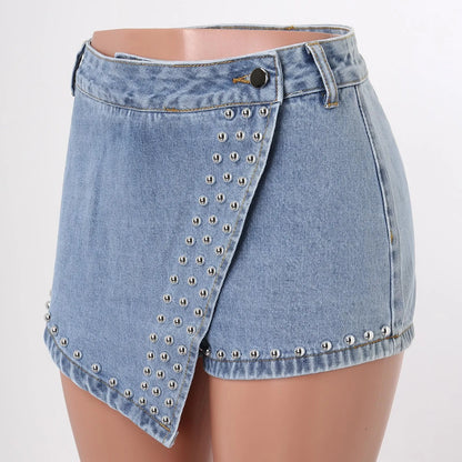 Wrap IrRegular Skinny Denim Short
