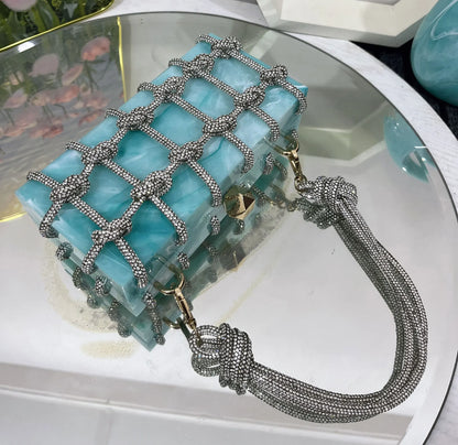 Luxury Acrylic Diamonds Evening Clutch Wedding Purse
