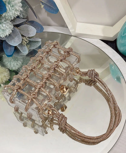 Luxury Acrylic Diamonds Evening Clutch Wedding Purse