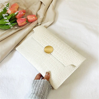 Minimalism Felt Indentation Clutch Wristlet