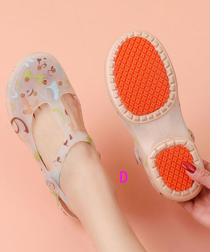2025 New Summer Print Hollow Out Beach Walking Sandals