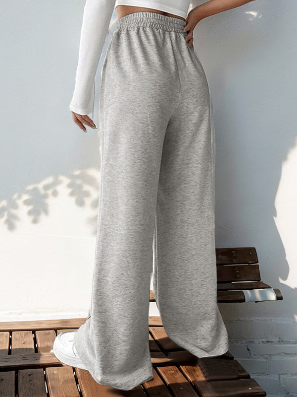 Pants Light Gray Polyester Layered Natural Waist Trousers