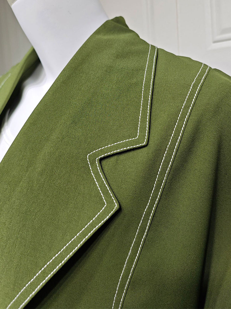 Trench Coat For Women Practical Buttons Turndown Collar Long Sleeves Polyester Front Button