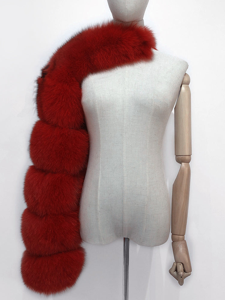Faux Fur Coats Black No Waistline Asymmetrical Women Coat