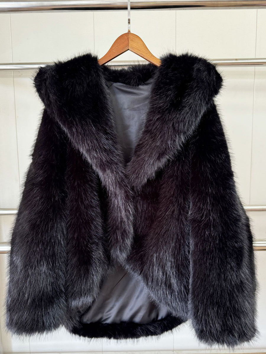 Faux Fur Coats With Hood High Low Design Winter Jacket For Women 2026