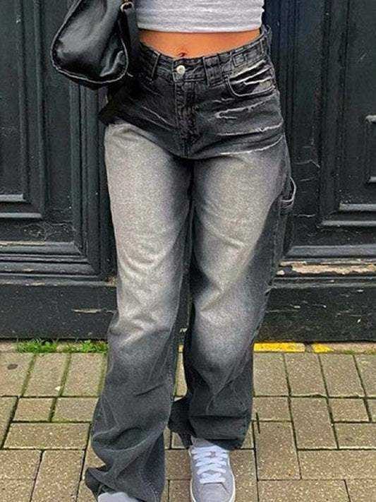 Heavy Duty Washed Loose Boyfriend Jeans