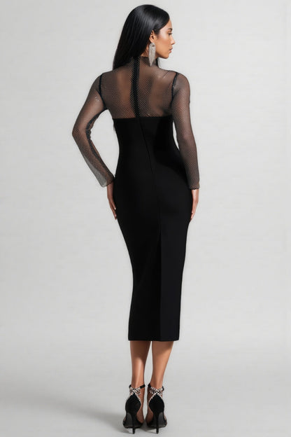 Umari Long Sleeve Bandage Maxi Dress