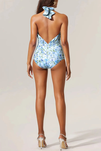 Serena Tulip Floral Printed High Slit Two-Piece Set