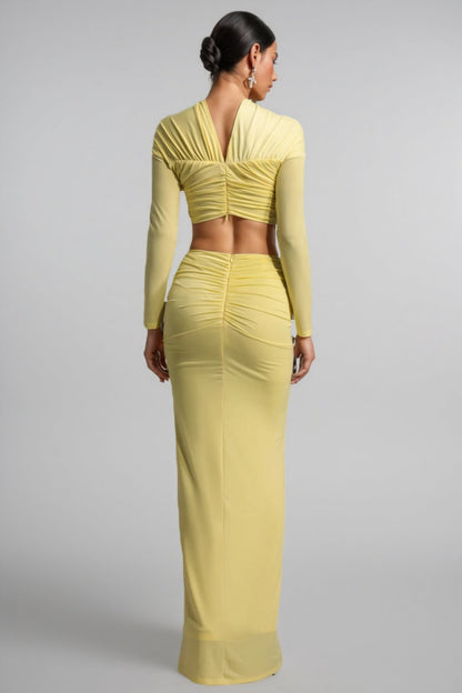 Raelse Long Sleeve Twisted Maxi Dress