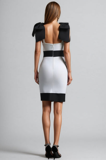 Chrisfa Sleeveless Bow Bandage Mini Dress