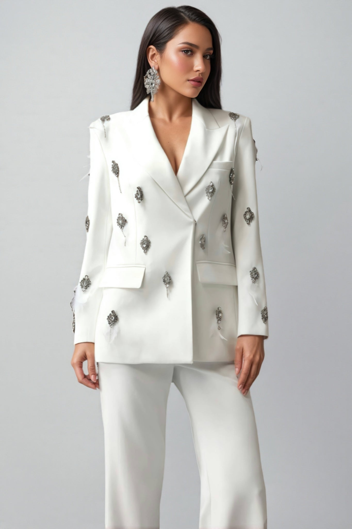 Enrild Diamond Feather Suit Set