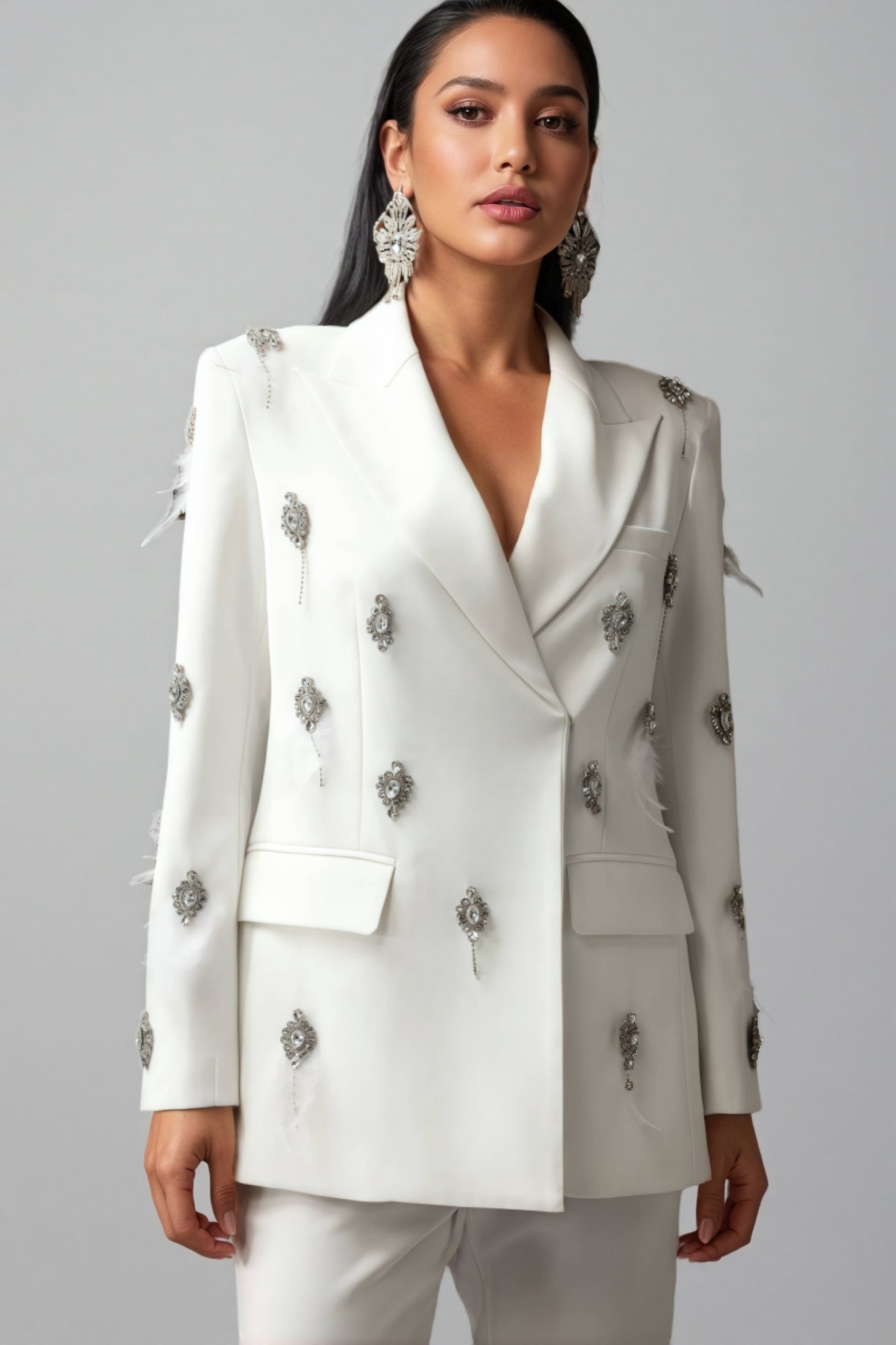 Enrild Diamond Feather Suit Set