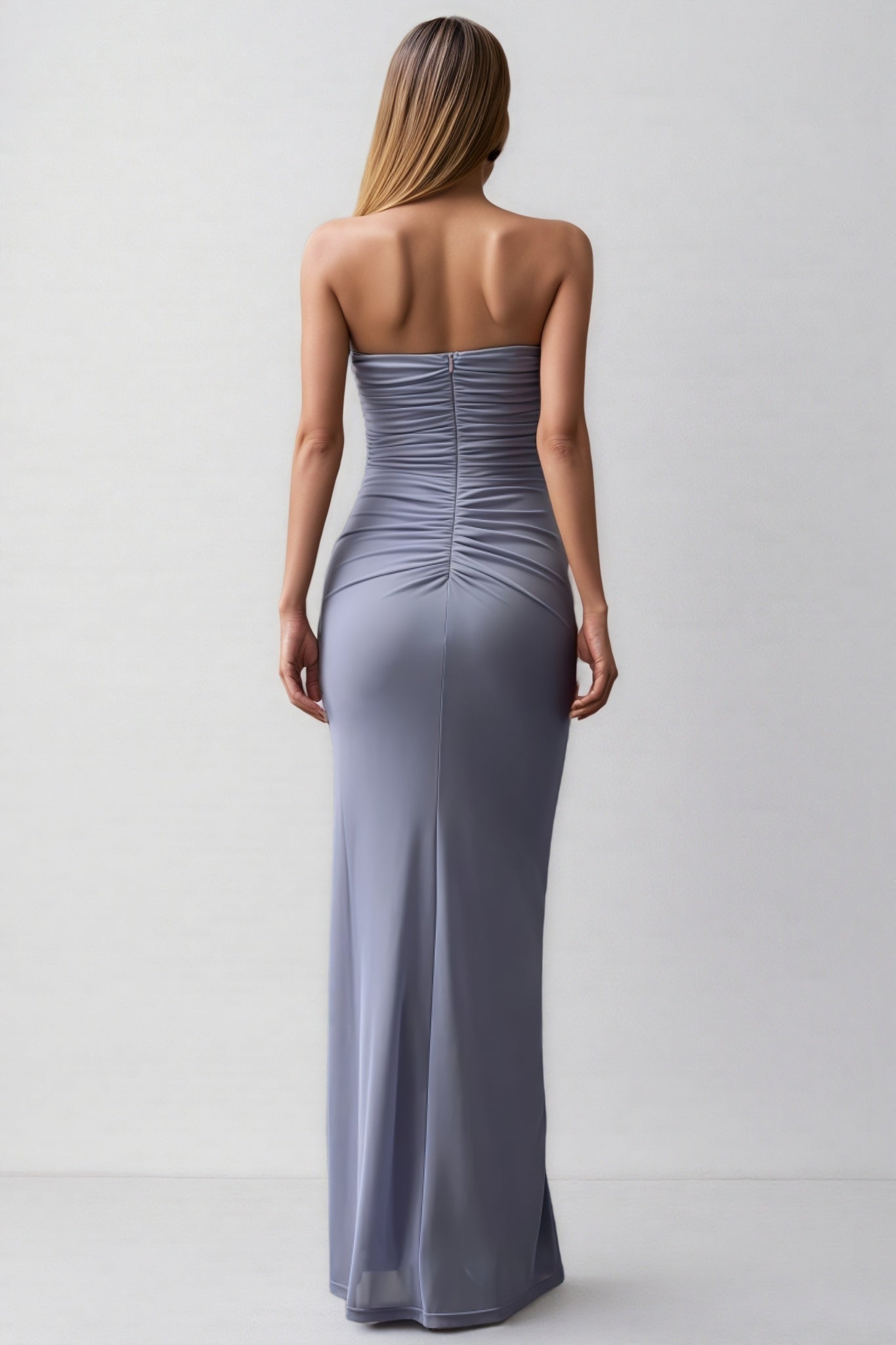 Wynik Flowers Hollow Strapless Slim Maxi Dress