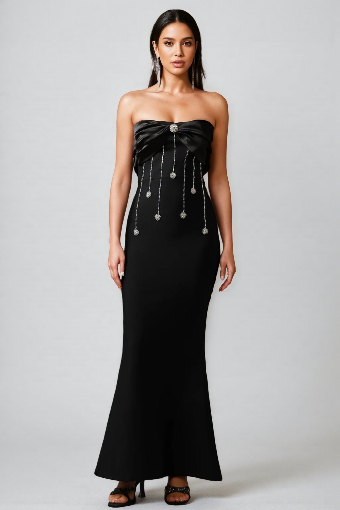 Wanda Sleeveless Diamond Bandage Maxi Dress