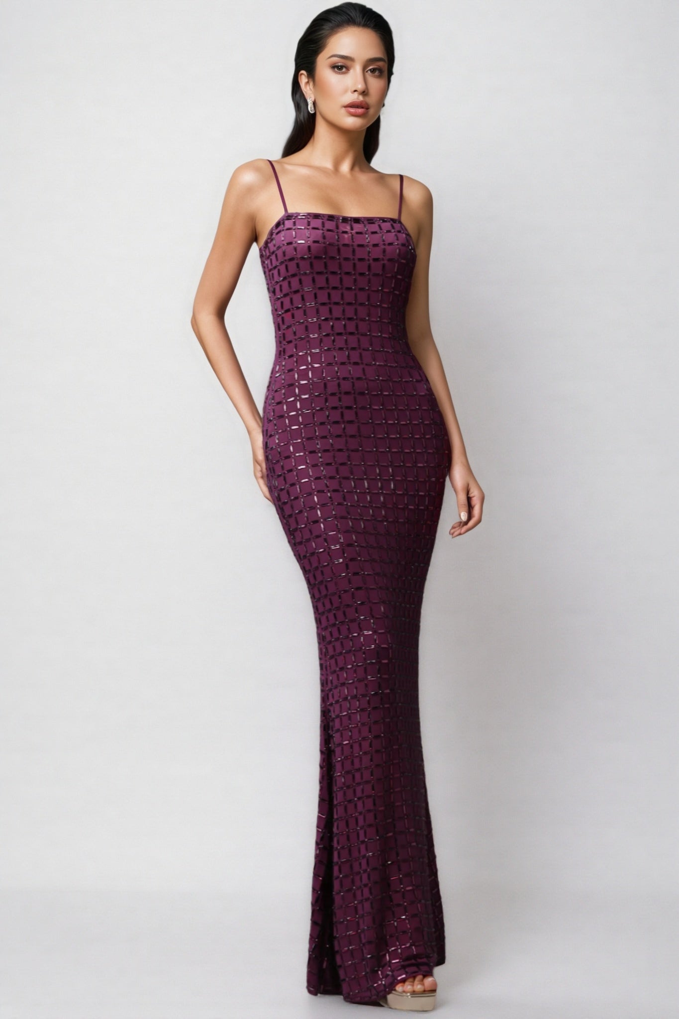 Vinartp Sleeveless Diamond Maxi Dress