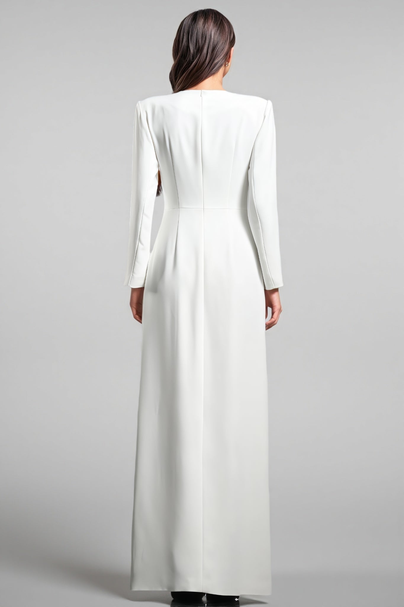 kadence Long Sleeves Beaded String Split Maxi Dress