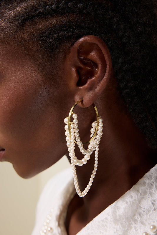 Vintage Faux Pearl Drop Earrings