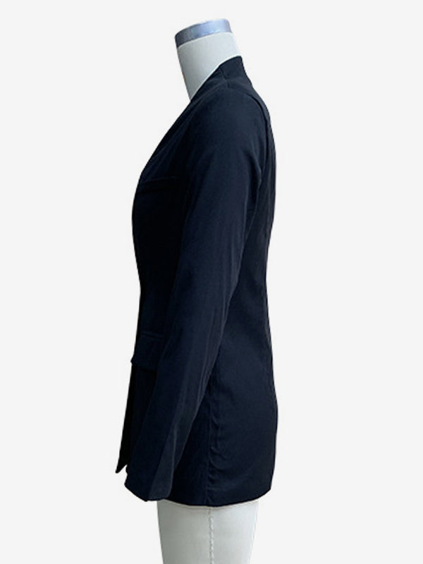 Classic Black Blazer Jacket For Women V-neck One Button Slim Fit Spring Outerwear 2026