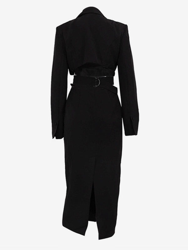 Cutout Blazer Dress Long Sleeve Spring Midi Dress For Women 2026