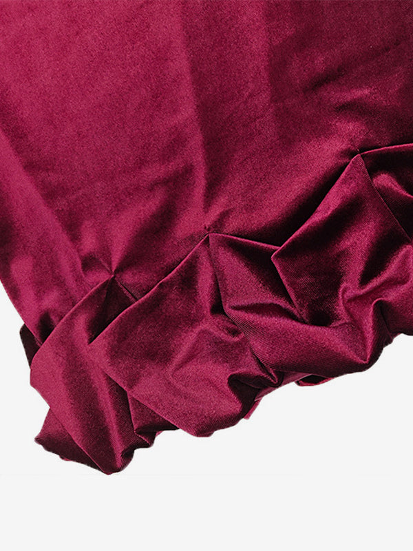 Elegant Velvet Mini Dress With Ruffle Hem Long Sleeve Bodycon Dress For Women 2026