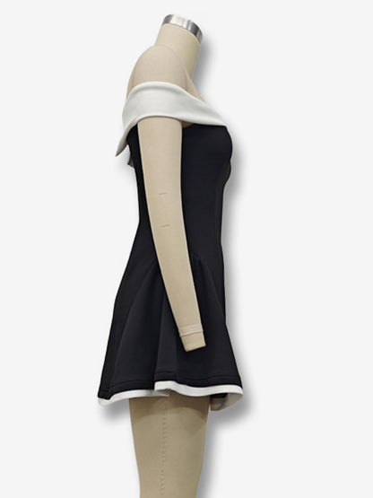 Off-Shoulder Mini Dress Long Sleeves A-Line Sexy Birthday Party Dress For Women 2026