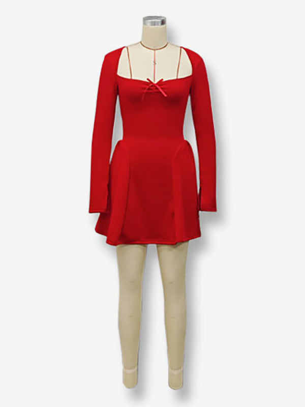 Sexy Mini Dress Long Sleeve A-Line Dress For Women 2026
