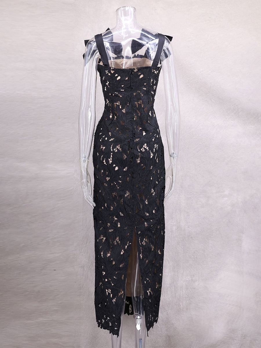 Bodycon Long Dress With Bow Straps Summer Long Party Dress For Women 2026