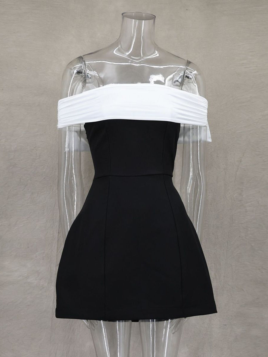 Off-Shoulder Mini Dress With Bow Back A-Line Birthday Party Dress For Women 2026