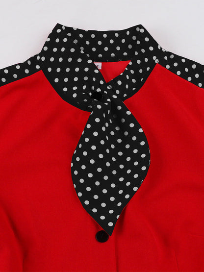 Retro Polka Dot Shirt Dress With Tie And Belt Vintage Inspired Midi Dress For Women 2026