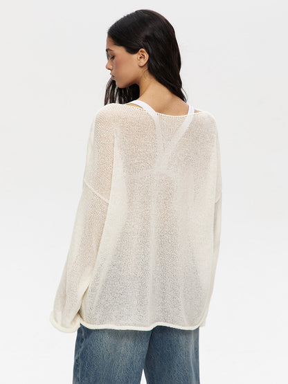 Casual Long-Sleeve Knit Top For Women 2026